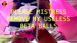 Sissy Shoots Her Weak Load to Castration Fantasy By Rough Girls Angel Scarlett Black
