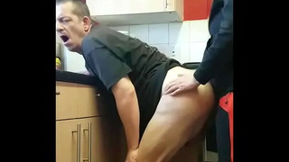 girlfriend kelly wright pegging mark wright in two different places taking ass to mouth in the kitchen and in the shower closer up with 23 voting down wankers