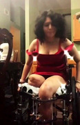 Amputee in wheelchair