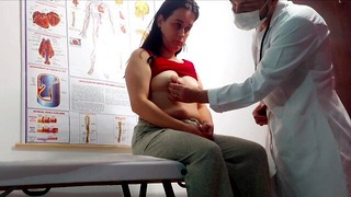Gynecologist sticks dildo in pussy, fingers in ass and fucks patient!