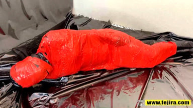 Fejira com 3 lớp zentai và băng quấn xác ướp, trò chơi cực khoái